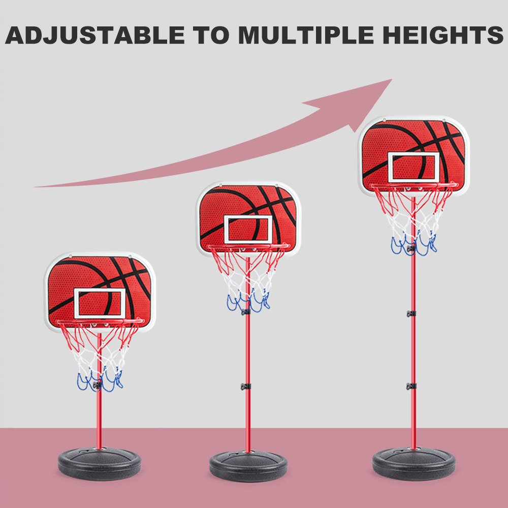 Portable Adjustable Shooting Frame, Kids Youth Sports Basketball Stand Adjustable Height 105-179CM Basketball Goal Toy for Outdoor Backyard Sports Game Play
