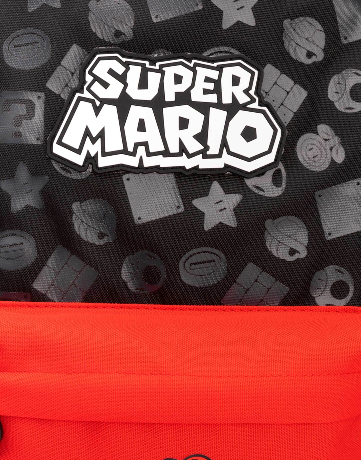 Nintendo Super Mario Backpack For Boys & Girls | Kids Toad Mushroom Black School Rucksack 16 Inch | Gamer Bag With Adjustable Straps One Size