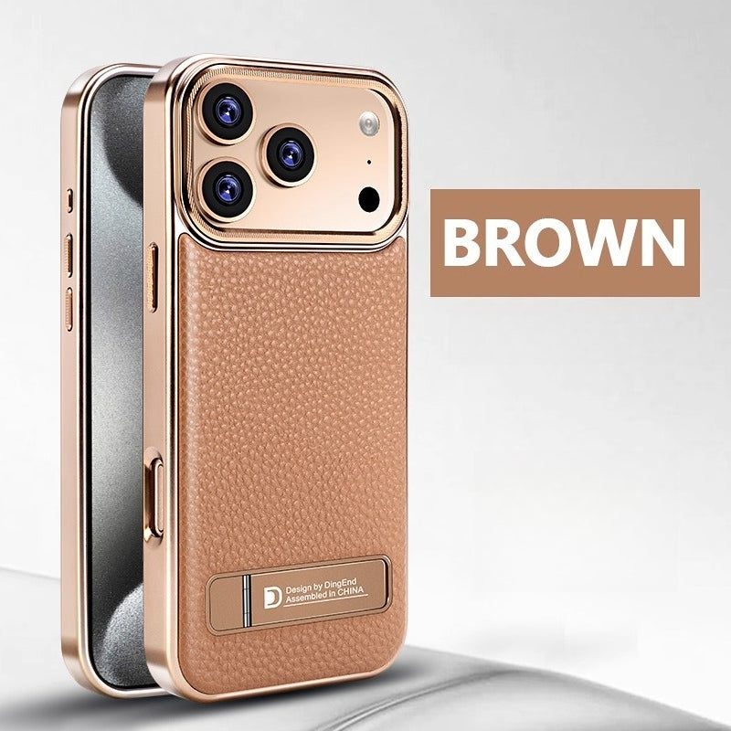 Solid Colour Magnetic Men’s iPhone Case – Anti-Drop Luxury Protective Cover for iPhone 16 Pro & 17 Pro Max