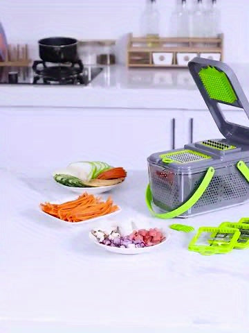22-In-1 Heavy-Duty Manual Chopper - Vegetable Slicer, Vegetable Cutter, Chopper, Grinder, Suitable for Kitchen, Kitchen Utensils, Kitchen Small Tools, Kitchen, Vegetable Chopper