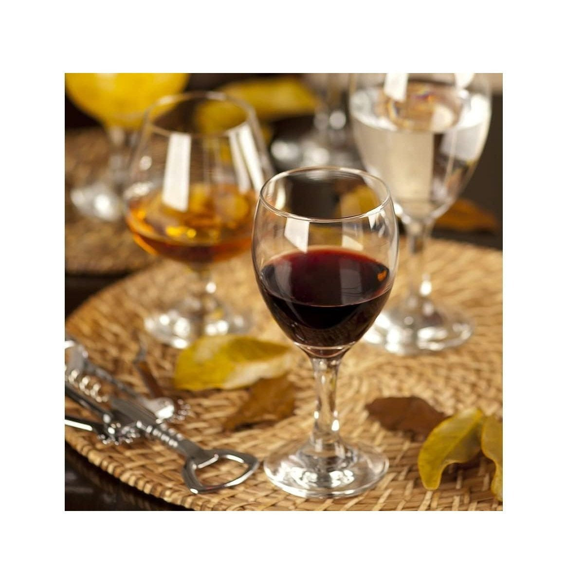 Set of 6 Glass Water Goblets - 10oz Stemmed All-Purpose Wine Glasses | Clear Glass Juice & Soda Chalice Duo | Dishwasher Safe Elegant Glassware for Home Kitchen & Formal Dining