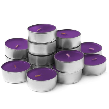 75 Pack Scented Tea Light Candles | Assorted Tealights with 5 Fragrances (Vanilla, Fresh Berries, Peach, Mountain Spring, Lavender) | 4 Hour Burn | Decorative Home & Gift Candle Set