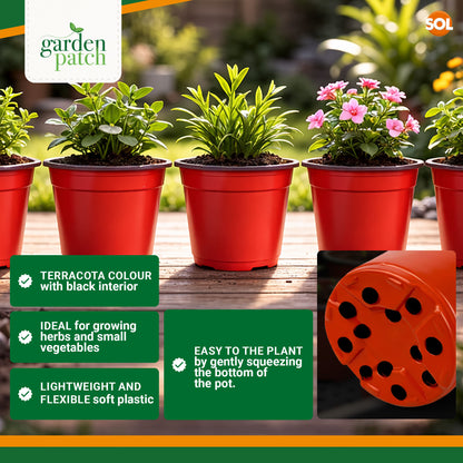 80 Pack Plastic Plant Pots 10cm | Nursery Pots Bulk Seedling Pots Plant Starter Pots Small Garden Pots for Indoor Outdoor Gardening