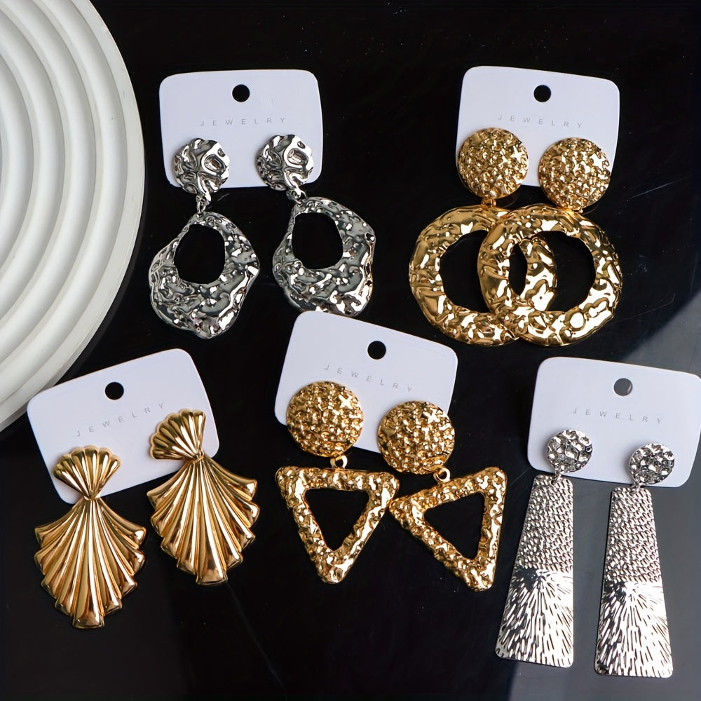 10Pairs/Lot Fashion Korean Lady Long Tassel Hook Earrings, European American Style Earrings Hollow Butterfly Leaf Earrings, Versatile Daily Party Gifts Random Style, Without Box