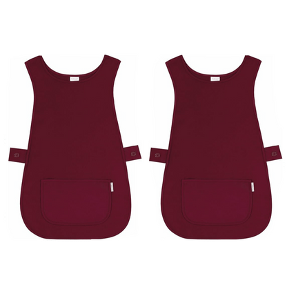 Pack of 2 Self Tabard Apron | Aprons for Men, Women, and Ladies | Professional Cooking Aprons with 2 Pockets | Adjustable Kitchen Apron for Baking, BBQ, Grilling, Gardening, Crafting, Cleaning, Painting, Barista, Restaurant Work | Cute & Stylish Gift Apro
