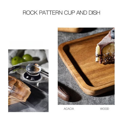Acacia Wood Butter Dish with Glass Lid, Clear Covered Butter Keeper, Wooden Butter Tray for Kitchen Countertop, Farmhouse Butter Storage Container & Serving Dish for Counter, Ideal for Butter, Cakes, Fruits, Snacks & Pastries