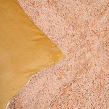 Water Mink Plush Super Soft and Thicken Autumn and Winter Bedding Set, Plush Comfortable Warm Duvet Cover Pillowcases Three-piece Set, Available in Various Colors, Down Duvet Cover, Zipper Closure Design, Single/Double/King/Super King