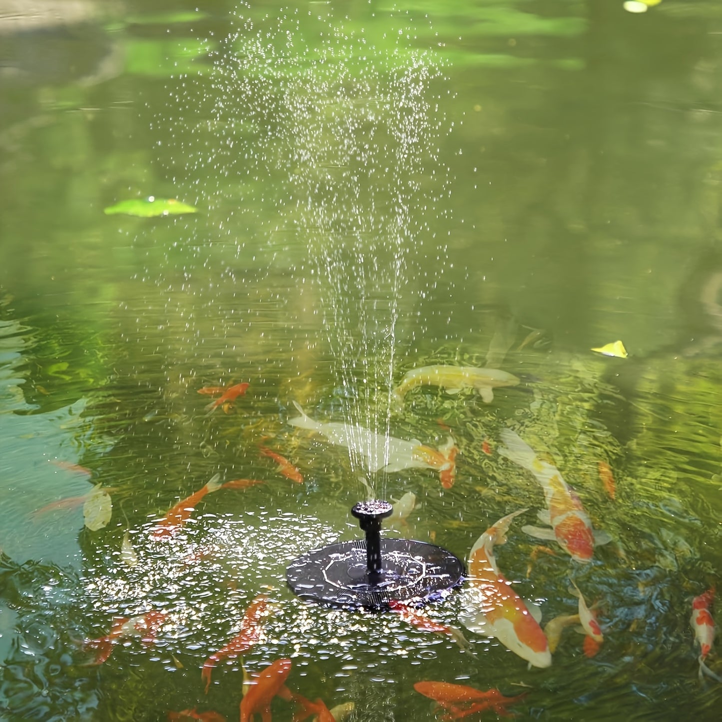 1.8W Solar Fountain Outdoor Floating Fountain Suitable for,, Pond - Water with Floating Base, Fountain for Courtyard Decoration, Bird Bath, Assembly, Plastic for Fountain (No Detachable PV)