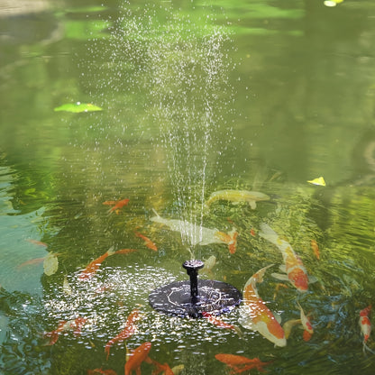 1.8W Solar Fountain Outdoor Floating Fountain Suitable for,, Pond - Water with Floating Base, Fountain for Courtyard Decoration, Bird Bath, Assembly, Plastic for Fountain (No Detachable PV)
