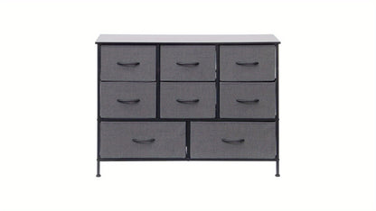 10-Drawer Dresser with Metal Frame & Fabric Drawers – MDF Top, Adjustable Legs & Anti-Tip Safety for Bedroom, Closet, Living Room & Office