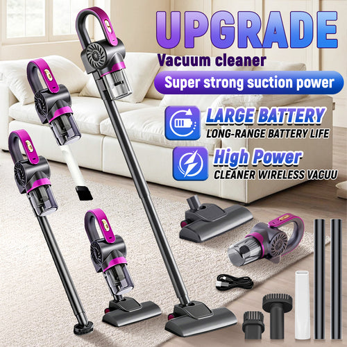 Upgraded 4-In-1 Cordless Handheld Stick Vacuum Cleaner, Super Lightweight Handheld Vacuum - 150W, 8500 Pa Strong Suction, High-Speed Motor, Large Dust Cup, Vacuuming & Mopping & Sweeping, Suitable for Home, Carpet, Office