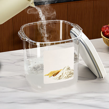 5-10KG Airtight Food Storage Container with Lid and Measuring Cup Plastic Portable Cereal Container for Kitchen, Storage Bin for Rice Beans, Flour, Pet Food