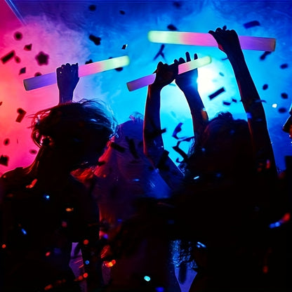 Bulk Pack of 30 LED Foam Light Sticks - Flashing Party Favors in Three Colors for Weddings, Sports Events, Concerts, Camping, And Glow Celebrations