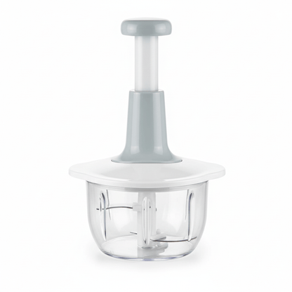 1pc 2 Litre Heavy-Duty Manual Food Chopper with Quick Press Lever - Heavy Base, Clear Cup for Tracking, for Vegetables, Fruits, Herbs, Salsa, Garlic, Pesto - Kitchen Essentials, Home Cooking, Party Prep - Ideal Gift for Cooks, Vegetable Chopping, Compact