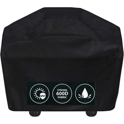 BBQ Grill Cover, Heavy Duty 600D Oxford Fabric, Waterproof and Dustproof Outdoor Grill Protector, AntiUV Weather Resistant BBQ Cover, Durable and Tear Resistant Barbecue Cover, Fits Most Grills Up to 155x61x97cm, All Season Grill Cover for Gas Grills, Cha