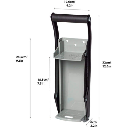 Heavy-Duty Can Crusher for Beer - Wall-Mounted 16oz/500ml Tool with Bottle Opener, Non-Slip Grip Handle, and Easy Setup (Silver)