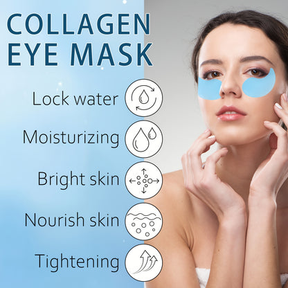 60-Pcs Collagen and Retinol Eye Masks, Intensive Hydration, Deep Moisturizing, Leaves Eye Area Skin More Delicate and Firm, Gives Eye Skin Radiance, Improves Skin Elasticity, Eliminates Dryness and Dullness, Eye Care, Eye Masks, Eye Patches
