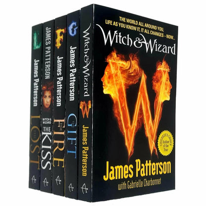 James Patterson Witch & Wizard Series 5 Books Collection Set (Witch & Wizard, The Gift, The Fire, The Kiss, The Lost)