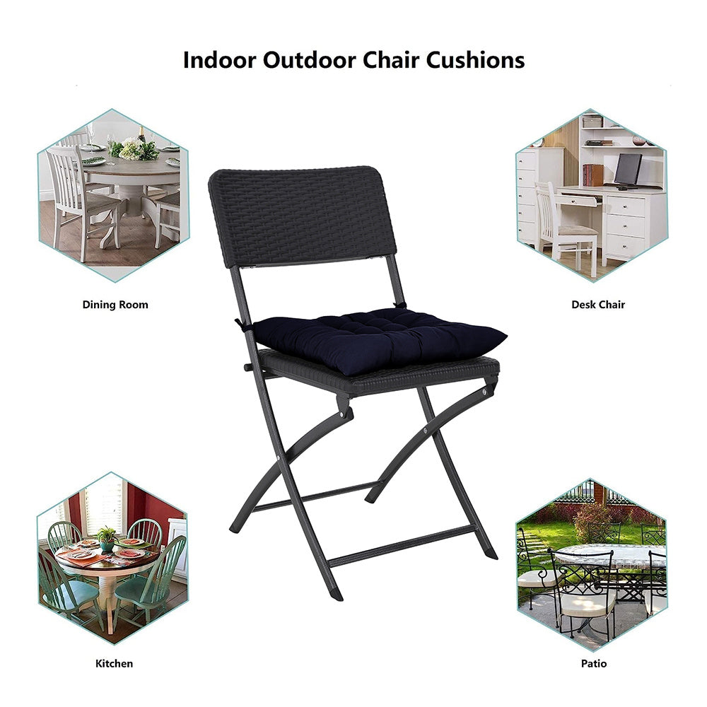 4pcs Solid Coloured Chair Cushions - Machine Washable and Durable, with A Knitted Design for Comfort and Support, Suitable for Garden, Dining and Office Chairs 40*40*5 Cm, Multi-colour Choice