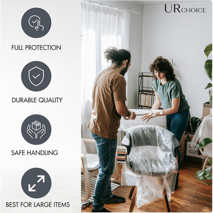 Packaging Wrap Roll of Premium Quality Polythene Small | Thicker & Durable | Ideal for Packaging, Delivering, and Moving Home/Office | Strong Protective