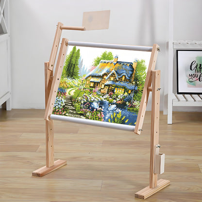 Adjustable Cross Stitch Frame Wooden Embroidery Frame 30 X 40 X 50 cm 360 Degree Swivel Height And Angle Adjustable Suitable For Needlework And Embroidery