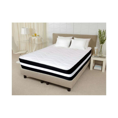 8 Inch Deep Hybrid Spring Mattress Foam-Free – Cooltouch Wave Quilted Cover with 3D AirFlow Border, Soft Medium Firmness, All UK & European Sizes from Shorty to European King