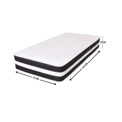 eXtreme comfort 3D Airlfow 8" Deep Micro Quilted Black and White Hybrid Mattress