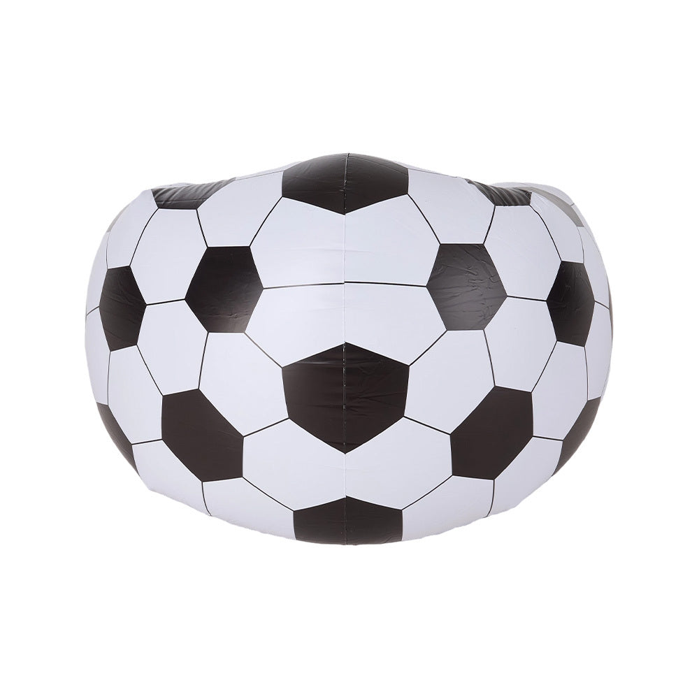 Multicoloured Spherical Outdoor Inflatable Sofa in PVC Material. Lightweight and Portable Home Sofa with Manual Air Pump. Suitable for Living Rooms, Patios, Camping, and Gardens.