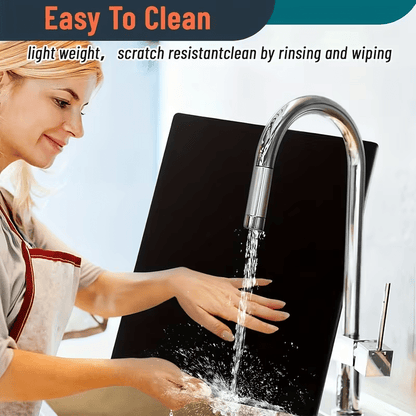 1pc Large Black High-Tenacity Cutting Board, Chopping Board, six non-slip pads, Prevents slipping caused by chopping or water stains for enhanced stability. Kitchen Home Restaurant, Countertop Protection Cutting Board, Fruit Cutting Board, Kitchen Utensil