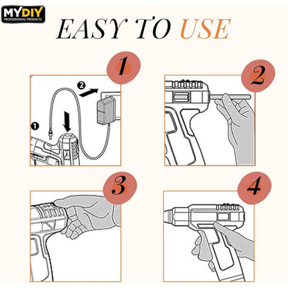 My DIY Mini Hot Glue Gun – Pack of 1 (100PCS) & Pack of 2 (200PCS) 7mm Glue Sticks for Crafting and Repairs, 10W Fast Heating Glue Gun with Built-in Safety Stand and Anti-Drip Nozzle