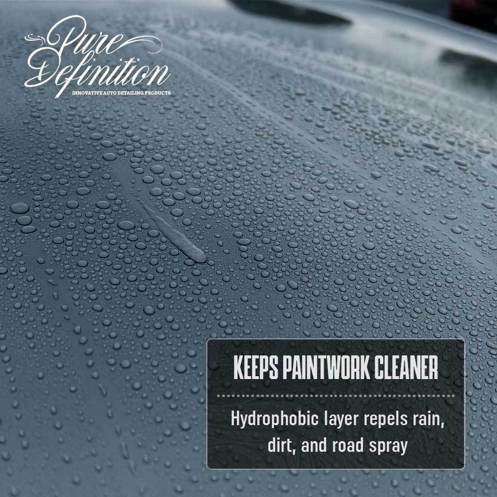 Ceramic Gloss Detailer - Car Detailing Spray Sealant & Coating For Vehicle Paintwork + Edgeless Microfibre Towel - Si02 Ceramic Technology - Pure Definition