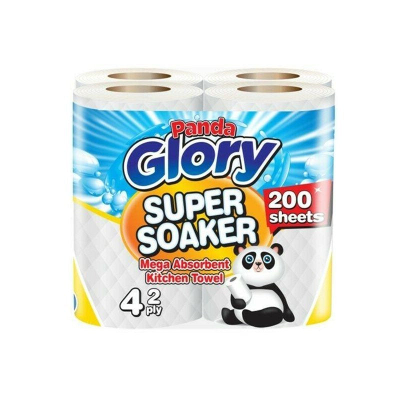 24 X Grigora 2-Ply Kitchen Towel 4-Pack Paper Rolls | White Paper Embossed | Strong & Functional