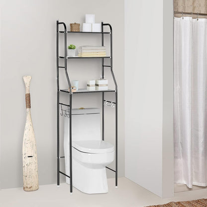 3 Tier Over Toilet Storage Unit Bathroom Shelf Organizer Stand Over Toilet Storage Rack Laundry Shelf Unit Organizer Rack Space Saving Organizer Stand