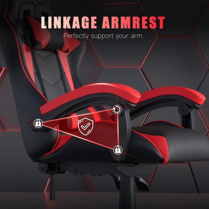 GartistGo Ergonomic Gaming Chair - Gamer Chairs with Lumbar Cushion + Headrest, Height-Adjustable Office & Computer Chair for Adults, Girls, Boys (Without footrest)