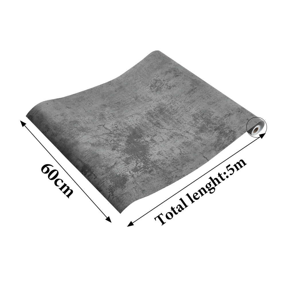 5mx60cm Grey Self Adhesive Wallpaper 60x500cm Concrete Effect Sticky Back Plastic Industrial Cement Vinyl Wrap Peel and Stick Kitchen Worktop Covering Sticky Back Plastic Furniture Sticker