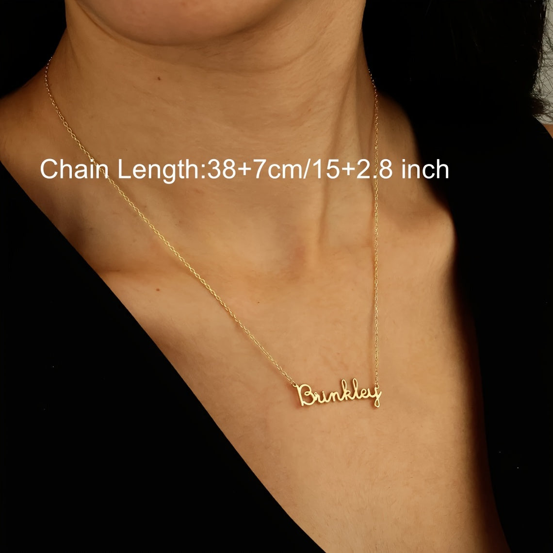 Custom Minimalist Name Necklace, Personalized Stainless Steel Exquisite Necklace, Optional Font Style Necklace, Popular Women'S Jewelry, English Solely