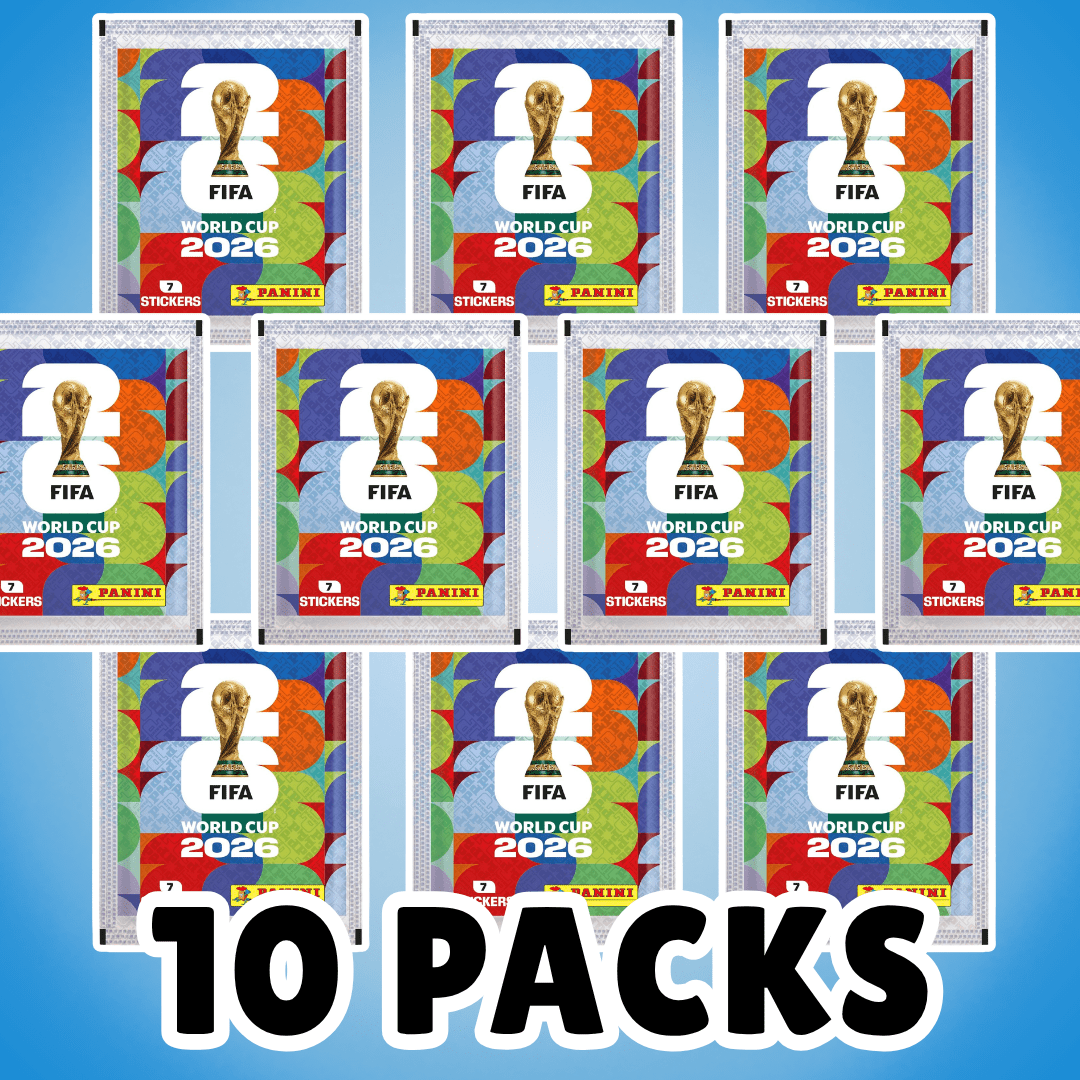 10 Packs of 2026 Fifa World Cup Stickers – 7 Stickers Per Pack – a Total of 70 Stickers