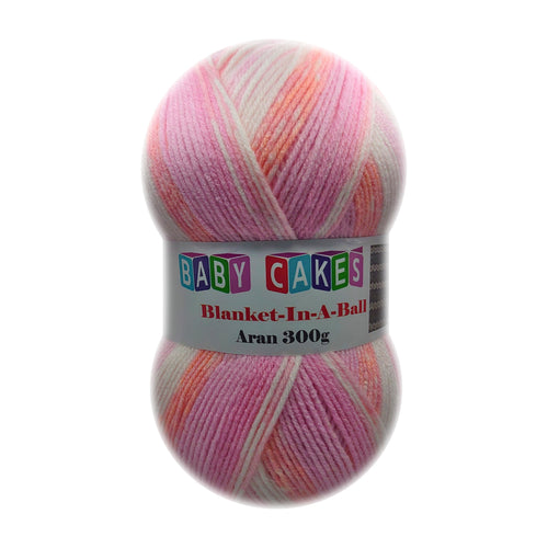Blanket In A Ball - 300g Ball of 100% Acrylic Aran Yarn - 8 Shades Available - Machine Washable - Perfect for Knitting or Crochet