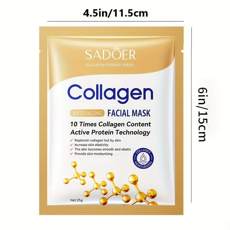 SADOER Collagen Sheet Face Masks – Nine Pack