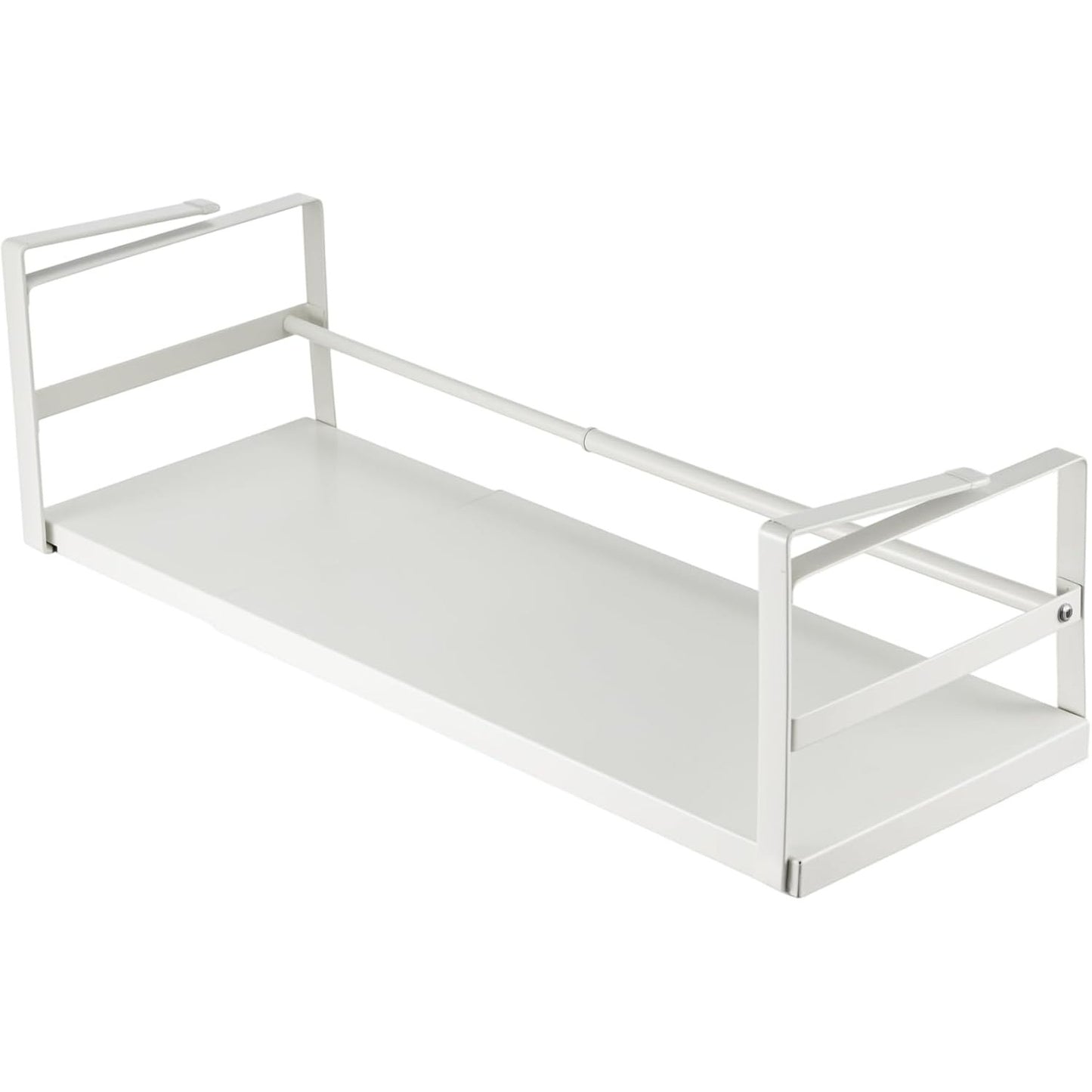 Expandable Under Cabinet Storage Shelf 45–63cm, Adjustable Metal Hanging Organizer Rack for Kitchen, Pantry & Bathroom