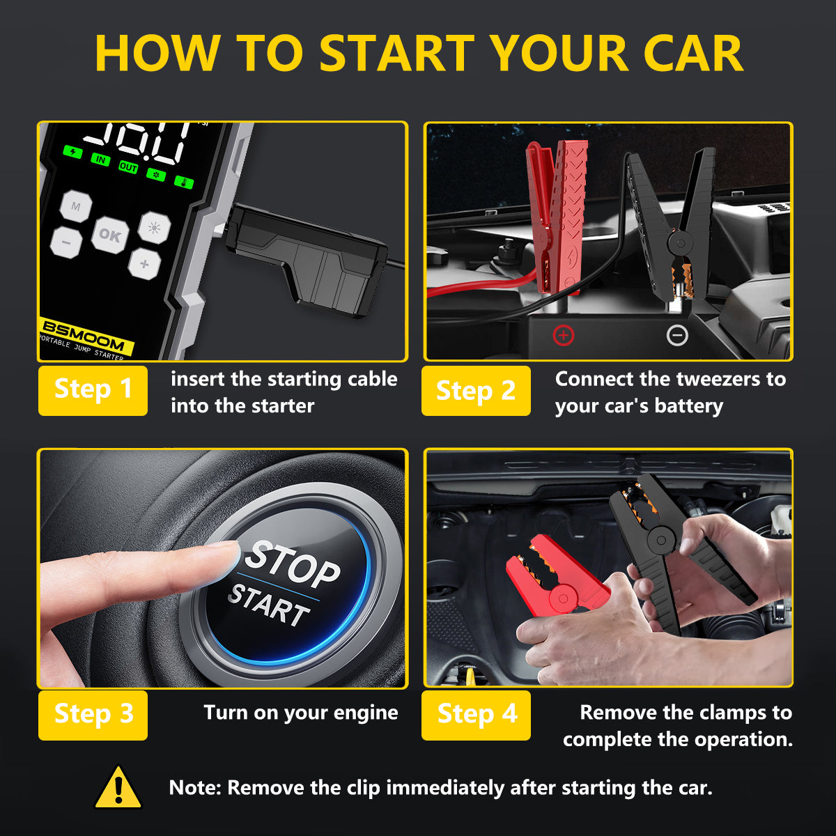 12V Car Jump Starter 9000A Peak Auto Battery Booster Pack Power Bank 21800mAh/26800mAh, Jump Box With LED Light LCD Screen (Up To All Gas Or 10, 0L Diesel Engine)