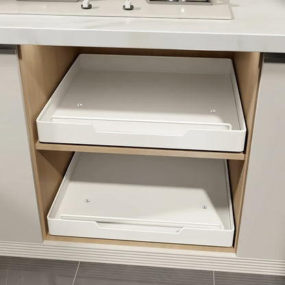 1/2pcs Pull Out Organizer, Multi-Functional Organizer, Fixed With Adhesive Nano Film, Easy To Store And Clean Built-In Drawer Design Storage Holder, For Kitchen And Bathroom, Home Organizers And Storage, Home Supplies