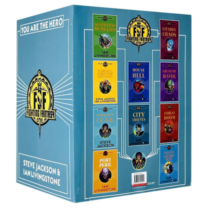 Fighting Fantasy Series You Are the Hero 10 Books Collection Set By Steve Jackson & Ian Livingstone (Island of the Lizard King, Appointment With F.E.A.R., Deathtrap Dungeon, Creature of Havoc & More)