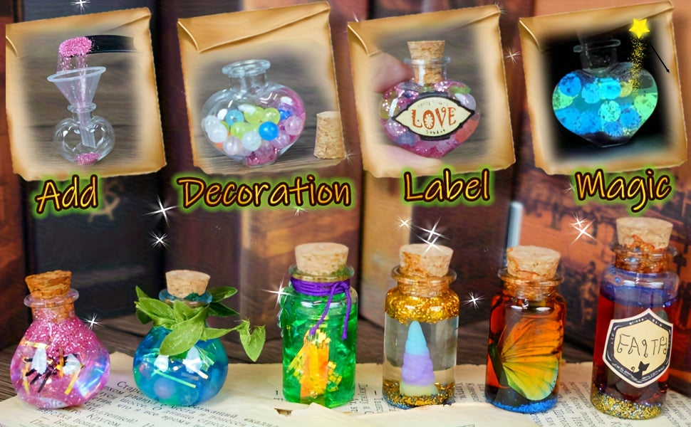 DIY Magic Potion Craft Kit, Wizard Potion Bottles Making Set, Fantasy Wizard Themed Arts And Crafts for Kids 6+, Easter Birthday Party Favors