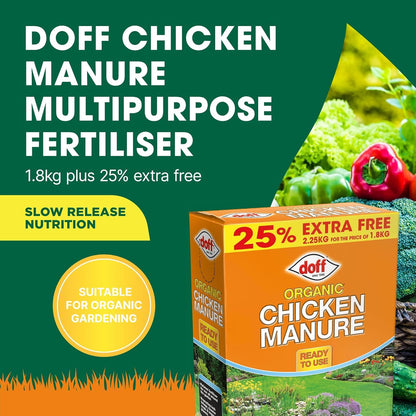 Doff Pelleted Chicken Manure Fertilizer 25% Extra Free
