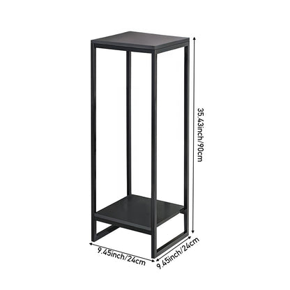 1 Pack, 2-Tier Versatile Metal Plant Stand - Space-Saving Indoor/Outdoor Multi-Layer Potted Plant Rack - Ideal Home Decoration Organizer for Living Room, Balcony, and Bedroom with Sturdy Construction and Easy Assembly - Black/White
