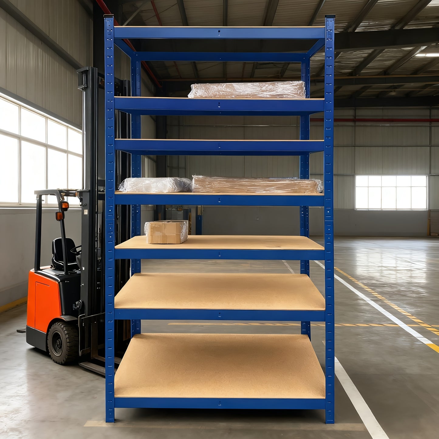 5-tier Heavy-duty Racking, Bolt-free Industrial Racking, Adjustable Metal Storage Rack, Maximum Load Capacity Up to 875kg, Store Display Rack for Home, Garage, Shed, Warehouse, Office, Basement, 150/180cm, Utility Racks