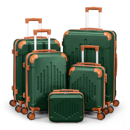 Hard Shell Luggage Set 3 4 5 Piece ABS Suitcase Set with 360° Spinner Wheels Expandable Lightweight Hardside 12 16 20 24 28 Inch 7 Colour Combinations UK