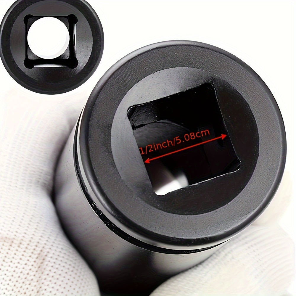 12pcs/20pcs/set Hex Impact Wrench Sockets 8-32mm 1/2 Inch Black Finish Heavy Duty Socket Set for Auto Repair Cool Gadgets