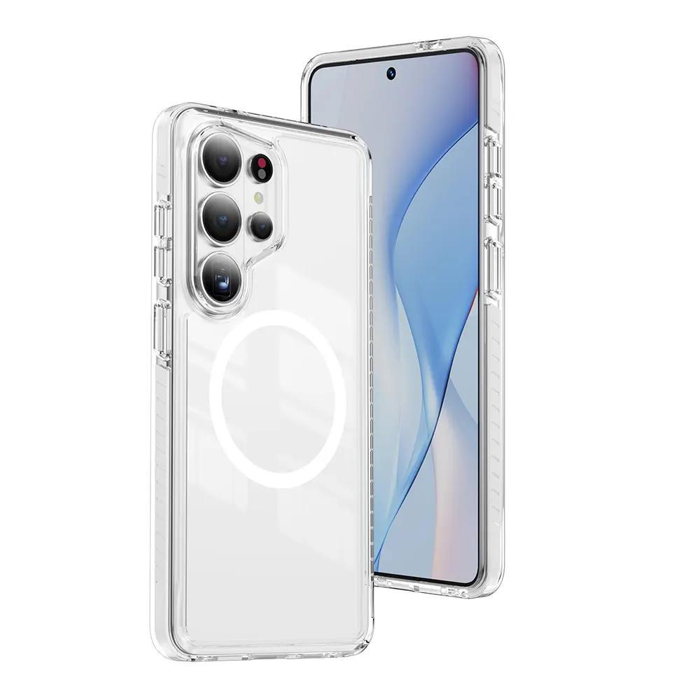 Clear Protective Phone Case for S26 Ultra-Style Smartphones, Transparent Slim Cover with Shock-Resistant Edge Protection